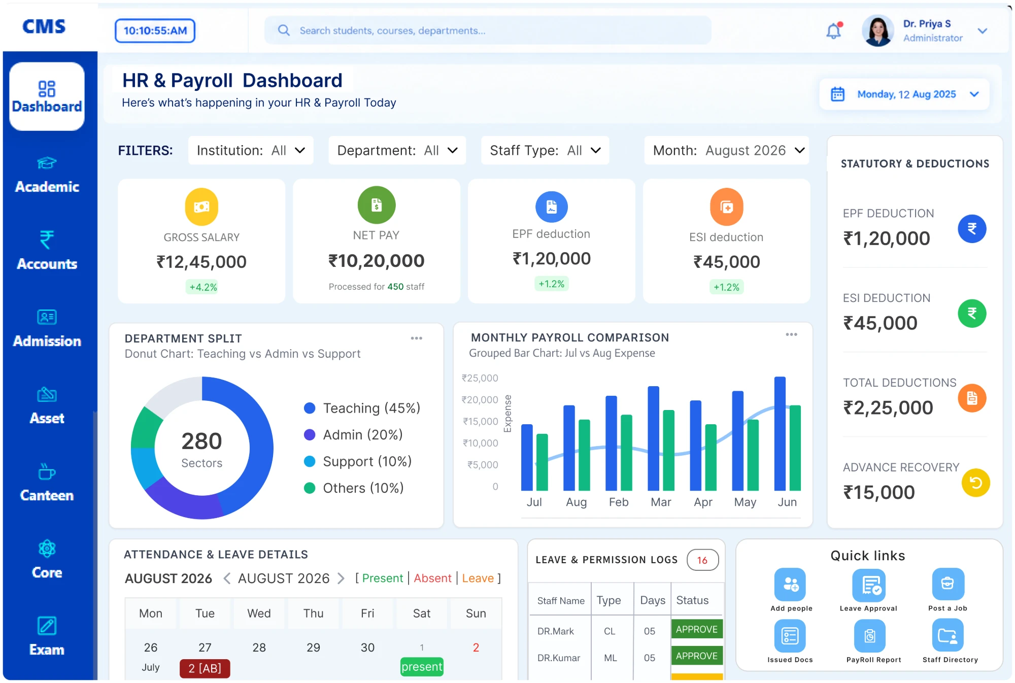 PAYROLL & FINANCE